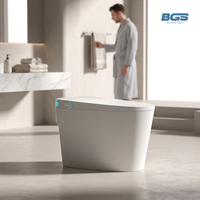 Toilette intelligente moderne montée au sol avec contrôle par écran tactile Caractéristiques Puissant rinçage par siphon et fonctionnement silencieux