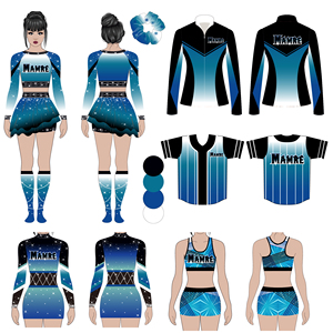 <span class=keywords><strong>Femme</strong></span> Sport Performance Cheer Uniformes Jeunesse Taille Logo Personnalisé Costume de pom-pom girl avec Strass Cheerleading Porter Ensemble Entier - Product Image 6