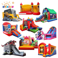 WINSUN usine de vente en gros Maison gonflable pour enfants avec toboggan Combo gonflable commercial Videur pour fête d'enfants