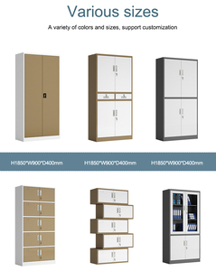 Modern <b>Lockable</b> Knock-down Metal 2-door Filing Cabinet Adjustable Shelves for Office School Gym Warehouse Storage Customizable - Product Image 6
