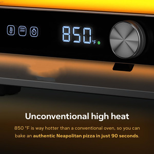 Four à pizza et <span class=keywords><strong>shawarma</strong></span> électrique Volt 2, four à convection de comptoir, pour cuisiner des pizzas de 12 pouces, gris anthracite - Product Image 6