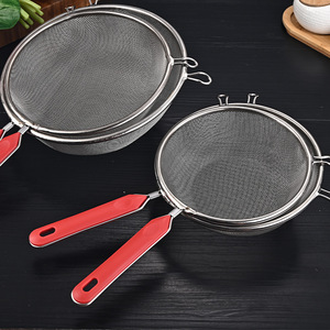 Hộ Gia Đình Nhà máy đồ dùng nhà bếp đôi tai lưới dầu thép không gỉ lọc lọc sàng với màu đỏ xử lý - Product Image 4