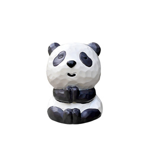Cute Panda Figurine Resin Handmade Animal Shape Home Decoration Desktop Ornament Small Decorative Item - Product Image 5