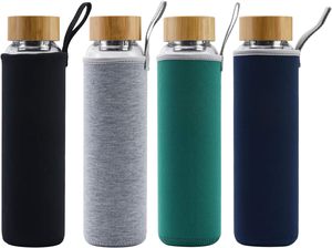 Muestra Gratis Botella de Agua de Vidrio de Borosilicato Transparente de Alta Calidad de 350 ml, 500 ml, 700 ml con Tapa de Acero Inoxidable - Product Image 6