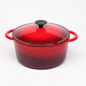 Batterie de cuisine en céramique émaillée profonde de la meilleure conception, outils de cuisine, marmite à fond plat, poêle à frire pour <span class=keywords><strong>four</strong></span> hollandais, poêles à soupe - Product Image 2
