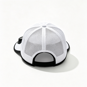 Solar <b>Powered</b> Fan Full <b>Mesh</b> Baseball Cap Detachable Solar Cooling Breathable Custom PU Leather Patch Logo Outdoor OEM Hat - Product Image 4