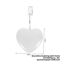 Porte-clés Veilleuse Tactile en ABS en Forme de Cœur avec Logo Personnalisable, Alimentation USB, Contrôle Tactile, Petit et Lumineux