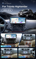 Aijia Vente en gros pour Toyota Highlander 2009-2014, lecteur DVD Android 12,3 pouces, noir mat, LHD RHD, kit d'installation complet