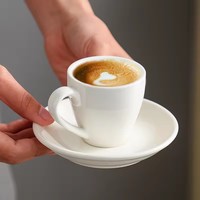 Tazas de Café Espresso y Capuchino de Cerámica con Esmalte de Color, 80 ml, Personalizadas, Mini, de Porcelana Fina, Venta al Por Mayor, Personalización OEM/ODM