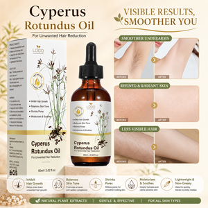 Suministro de Fábrica: Suero Inhibidor del Crecimiento del Vello 100% Puro de Cyperus Rotundus Prensado en Frío para el Cuidado de la Piel Suave, Aceite Corporal al por Mayor - Product Image 3