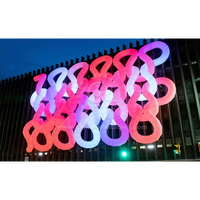 Noeud LED Photo Wall Party Light Gonflables publicitaires gonflables pour l'affichage public d'art ornemental