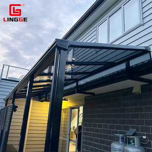 Vật liệu mạnh mẽ uv-chống mái hiên không thấm nước ngoài trời khung nhôm Polycarbonate tán ban công Bìa - Product Image 5