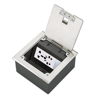 Prise de sol étanche FUPAI 130 en acier inoxydable, design dissimulé à côté ouvert, IP44, 10A, 110V, courant nominal, mise à la terre EU/US