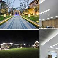 Bande lumineuse LED certifiée UL UK PSE VDE 110v/220v, 3 rangées, 264/276 LED/m, PVC, décorative, extérieure, étanche, bande lumineuse en plastique