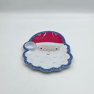 3D babbo natale pino a forma di melamina usa e getta stoviglie Cartoon piatto di plastica per colazione salsa Snack per feste - Product Image 2