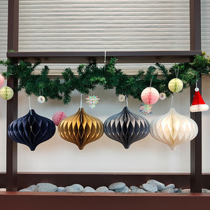 Honeycomb Paper Decorations for Various Baubles for Thanksgiving Back School Valentine's Day Graduation Chinese New Year <b>Easter</b> - Product Image 1