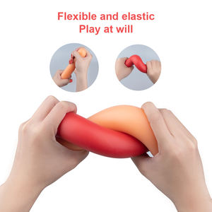 Venta al por mayor de estimulador anal suave, tipo salchicha Butt Plug para principiantes, juguete de masaje sensual para mujeres y parejas Material seguro para el cuerpo - Product Image 4