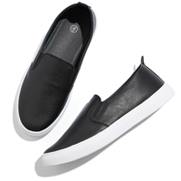 Baskets décontractées unisexes en toile et cuir, style mode, avec amorti, pour l'extérieur, à enfiler, pour femmes, de fabrication chinoise
