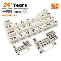 Clavier numérique en silicone personnalisé OEM, boutons en silicone moulés de couleur personnalisée, conception durable pour télécommande de télévision