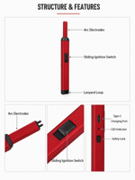 Briquet électrique à arc rechargeable USB Type-C, briquet plasma portable pour barbecue, bougies, camping