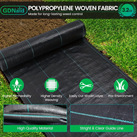Toile de paillage tissée en PP robuste, stabilisée aux UV, pour le contrôle des adventices, en rouleau, pour aménagement paysager et jardinage