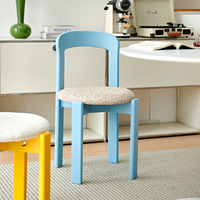Chaise de salle à manger Rey Midcentury en teck massif imperméable pour salon, meubles de maison