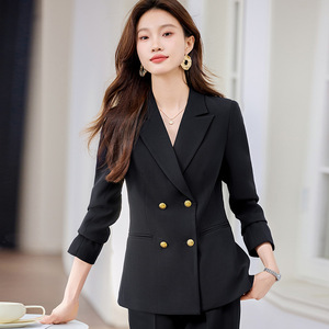 Women's Suit Set Polyester Worsted Full Sleeve Spring Office Lady Professional Formal Casual Style - Product Image 5