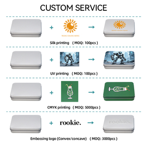 Màu hồng có thể tái chế kim loại tóc CLIP hộp trượt ngăn kéo nắp Tùy chỉnh hình chữ nhật <span class=keywords><strong>tin</strong></span> tấm container Nhẫn kẹo bao bì bóng - Product Image 4