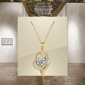 Pendentif en moissanite romantique en forme de cœur, couleur D, 1 carat, collier en argent sterling S925 pour femmes, cadeau pour la Saint-Valentin - Product Image 3