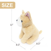 Peluche personnalisée de bouledogue français, jouet en peluche assis, chiot mignon et câlin, mascotte pour enfants, cadeau de boutique