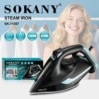 Fer à vapeur électrique SOKANY11057 avec semelle en céramique, 2400W, haute puissance, usage domestique