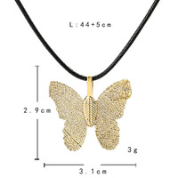Bijoux fantaisie classique naturel véritable feuille boucles d'oreilles couleurs assorties filigrane recyclé pendentif collier