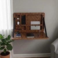 Support mural multifonctionnel pliable en bois massif pour ordinateur portable – Solution d'optimisation de l'espace