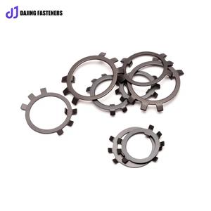 <span class=keywords><strong>Rondelle</strong></span> d'arrêt en <span class=keywords><strong>acier</strong></span> à dents externes pour écrou rond Plaque de verrouillage à six griffes GB858 Finition zinc Diamètre 10-210mm - Product Image 2