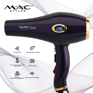 Sèche-cheveux ionique à moteur AC avec buse concentratrice 2200W, pliable, qualité salon, pour usage domestique et hôtelier, marque privée - Product Image 1