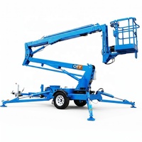 OFY 24M Hydraulische Hubarbeitsbühne 200kg Traglast Kleine Elektrische Anhänger-Hubarbeitsbühne mit CE 360° Rotation Multifuel