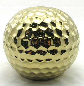 Boule de Noël de style européen Décoration intérieure Articles de décoration plaqués céramique argent et or - Product Image 1