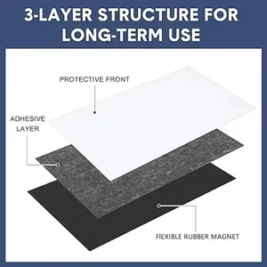 5 tờ dính tấm từ tính với chất kết dính ủng hộ 16mil 0.04mm 4R/a4in linh hoạt cao su nam châm tờ với chất kết dính dính dính - Product Image 4