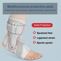 Attelle de Cheville avec Stabilisateurs Latéraux Réglables, Support de Cheville pour Entorses, Récupération de Blessures, Protection de Cheville pour le Basket-ball et le Volley-ball