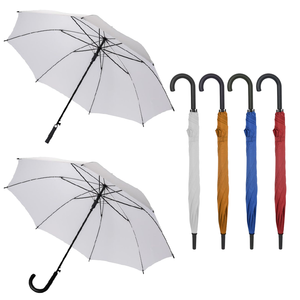 Parapluie UV de bâton de logo de conception personnalisée de promotion avec la poignée en <span class=keywords><strong>J</strong></span> Parapluie droit ouvert semi-automatique - Product Image 2