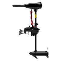 Moteur électrique portable Yak Outdoors, nouveau modèle noir, pour bateaux de 46 à 86 lb, modèles à coque en plastique.