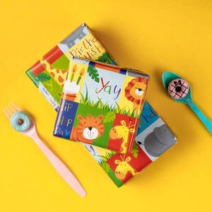 Custom Birthday Animals Pattern Recyclable Gift <b>Wrap</b> <b>Paper</b> <b>Roll</b> 100GSM Double-Sided Coated Art <b>Paper</b> Eco-Friendly Digital - Product Image 5