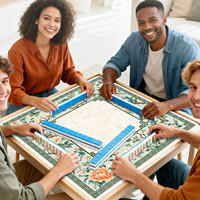 Tapis de mahjong professionnel silencieux avec dos en caoutchouc pour la maison, le club, les jeux de société, tapis de table de mahjong américain