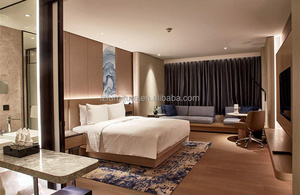 ชุดเฟอร์นิเจอร์ห้องนอนโรงแรมทันสมัยราคาประหยัดสั่งทำพิเศษ พร้อมที่นอนและโต๊ะข้างเตียง จากซัพพลายเออร์เฟอร์นิเจอร์ฝอซาน - Product Image 5