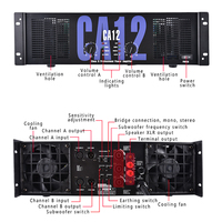 Amplificateur Audio Haute Puissance Professionnel 2 Canaux GAP-CA2 CA4 CA6 CA9 CA12 CA18 CA20 CA30 CA50 CA68 CA100, 275/400 Watts