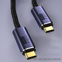 Kabel Data pengisian daya USB 3.2 Gen 2 20Gbps, kabel Data pengisian daya USB C ke USB C 100W 20Gbps