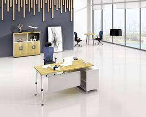 โมเดิร์นออกแบบใหม่สามที่นั่ง MFC สำนักงานเวิร์คสเตชั่นพร้อมตู้ - Product Image 2