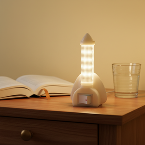 Luce Notturna LED A56 Guangli 0.6W Stile Razzo, Controllo a Interruttore, Blu/Bianco/Rosso, 20000 Ore di Durata, per Uso Interno Bambini - Product Image 1