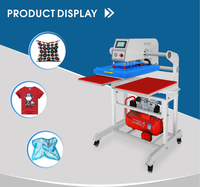 EE. UU. 110 V Transferencia de sublimación digital Doble 2 cabezales Auto Open 16X24 Máquina de prensa de calor automática deslizante para camisetas