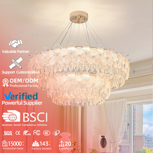 Lampadario Moderno Semplice in Ferro Stile Crema Francese <span class=keywords><strong>per</strong></span> Soggiorno Camera da Letto Lampade a Sospensione di Fascia Alta Calde e Romantiche - Product Image 1